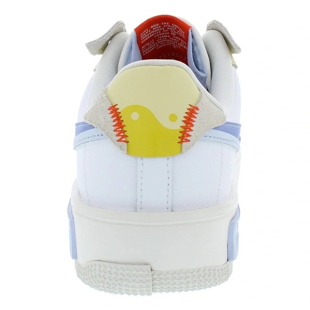 Nike Air Force 1 Fontanka White, yellow and Light Blue Sneakers